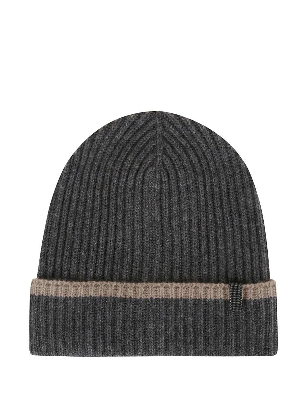 Brunello Cucinelli Ribbed Cashmere Beanie In Black