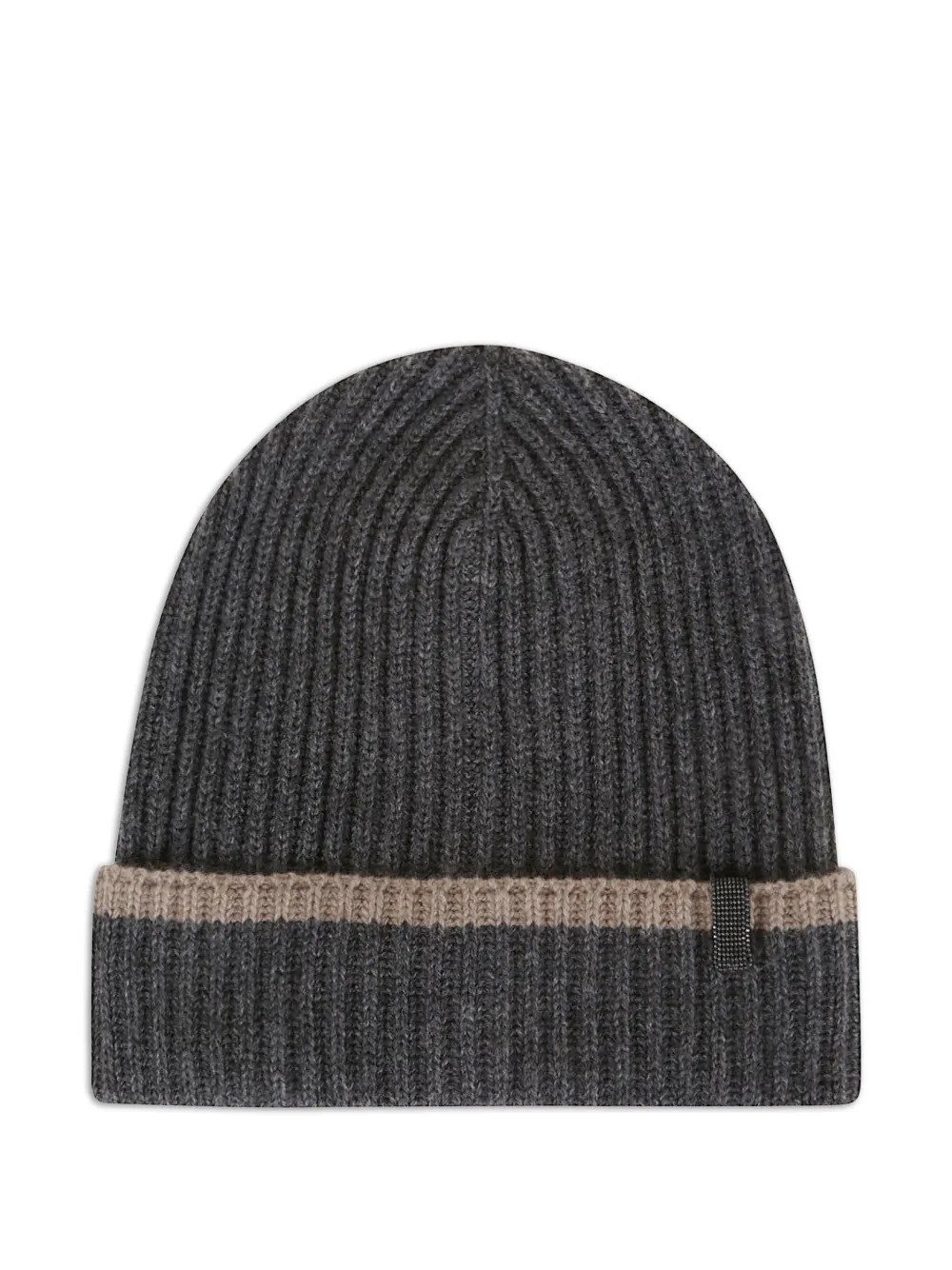 Brunello Cucinelli ribbed cashmere beanie Grijs
