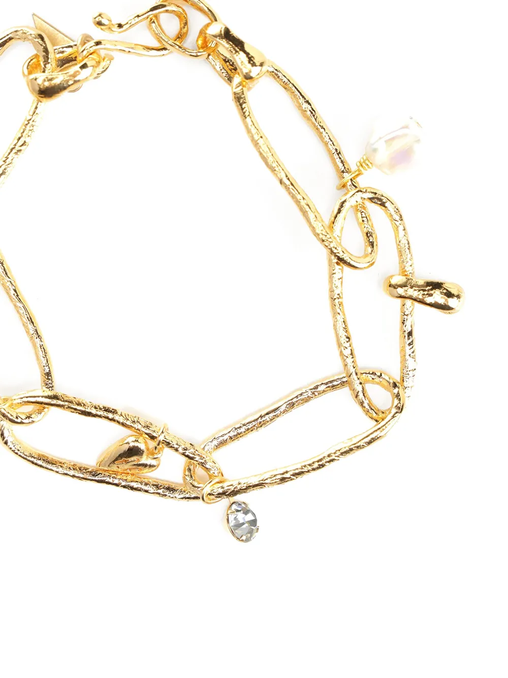 Forte Forte Schakelarmband met textuur - Goud