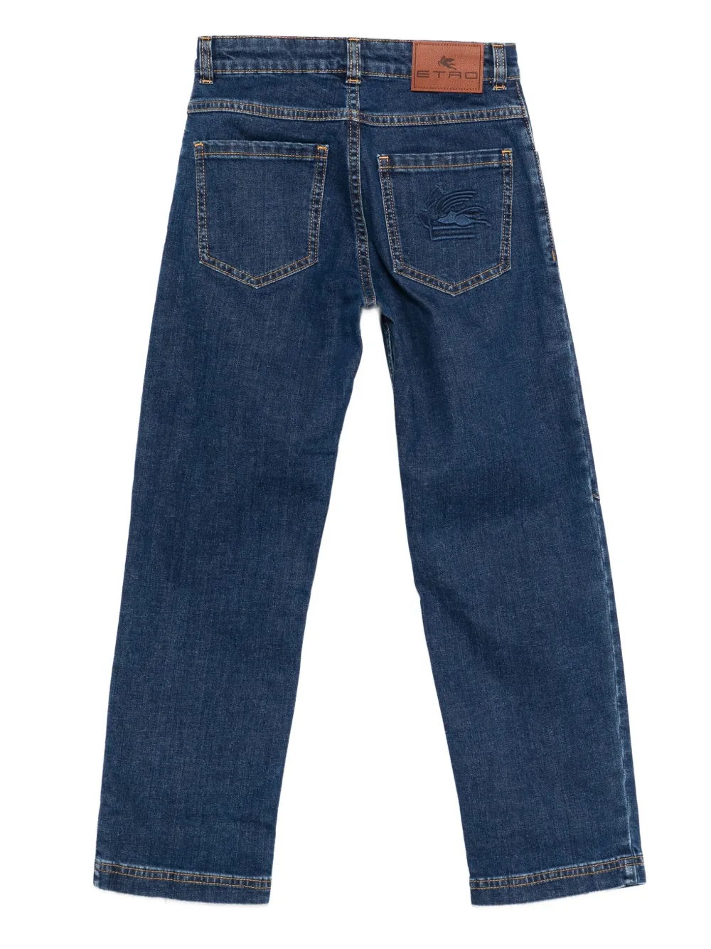 ETRO KIDS logo-patch jeans Blauw