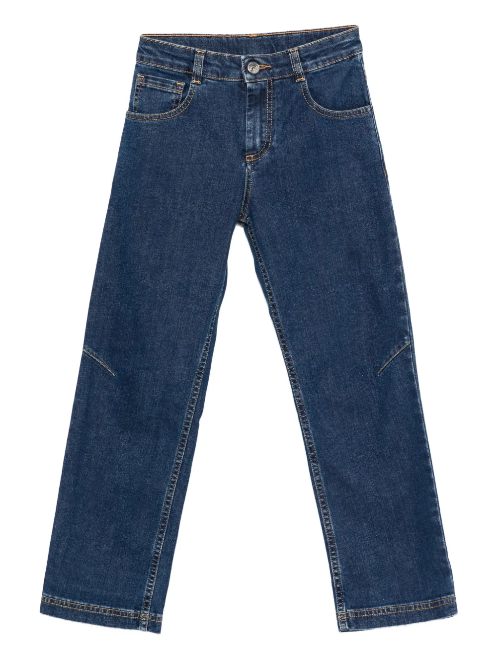 ETRO KIDS logo-patch jeans Blauw