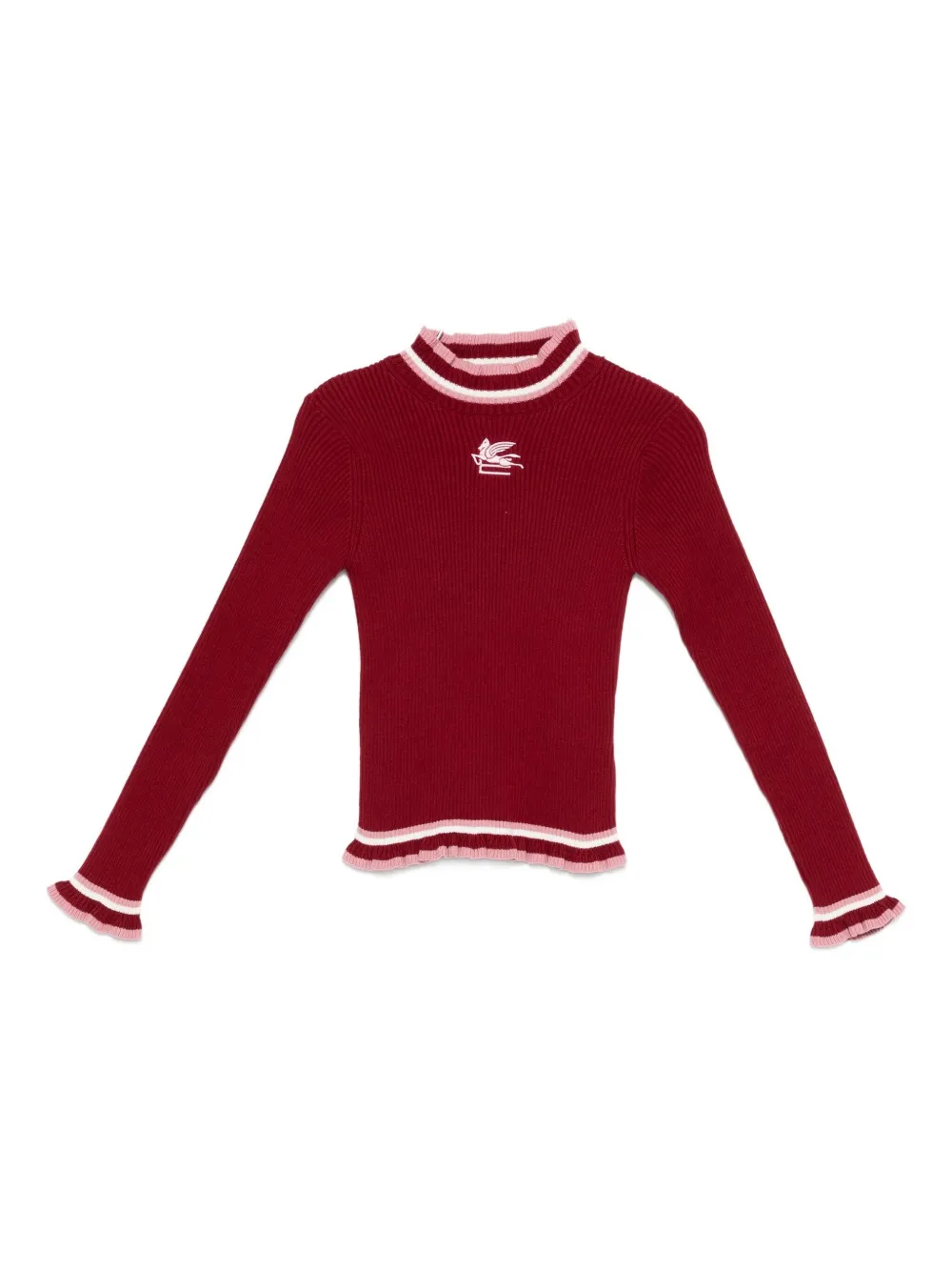 ETRO KIDS Pegaso-embroidered jumper - Rosso