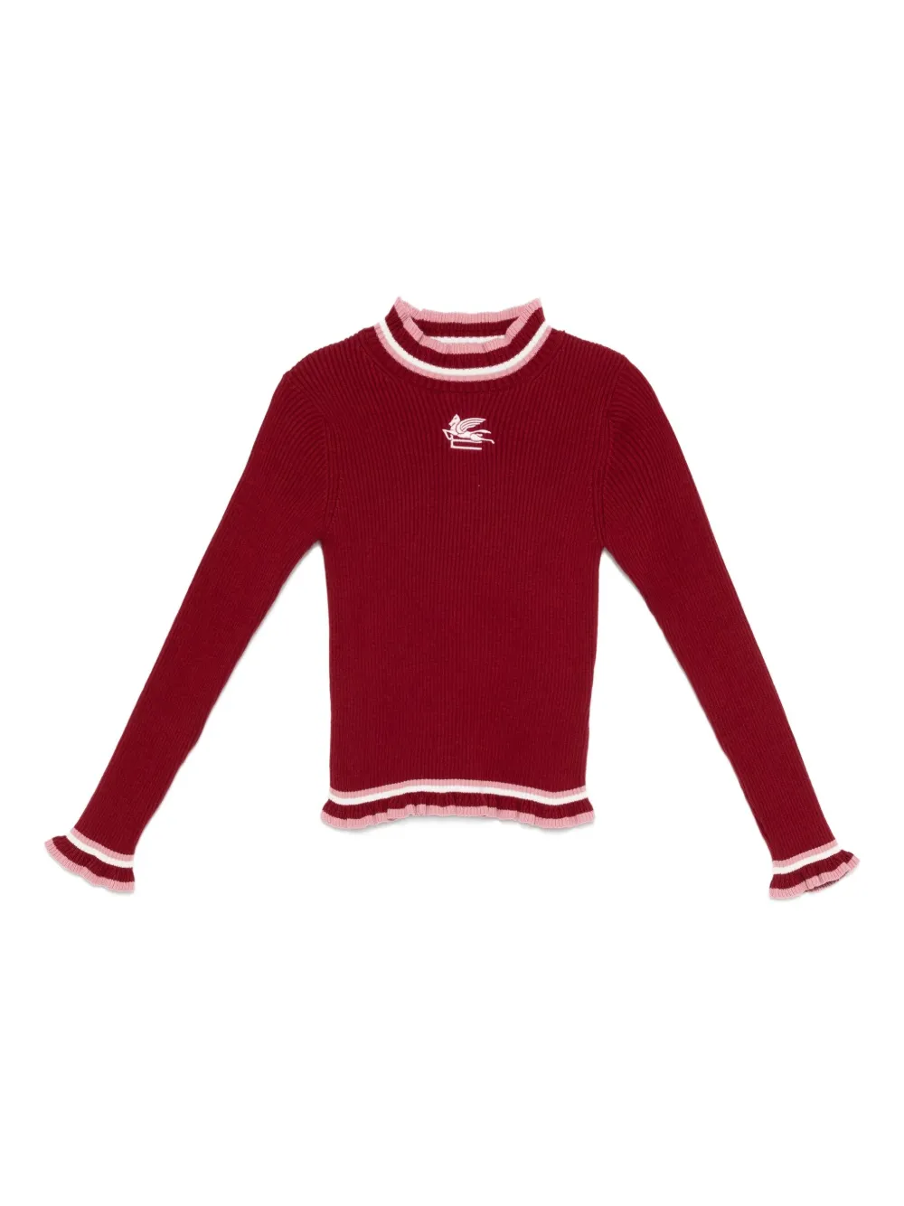 ETRO KIDS Pegaso-embroidered jumper Rood
