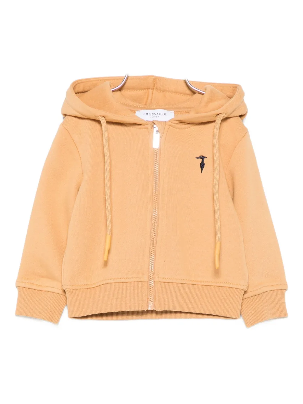 TRUSSARDI JUNIOR zip-up hoodie - ブラウン TRUSSARDI JUNIOR zip-up hoodie - ブラウン