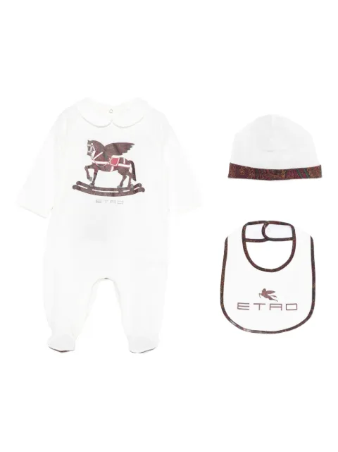 ETRO KIDS printed-logo cotton baby gift set (set of three)