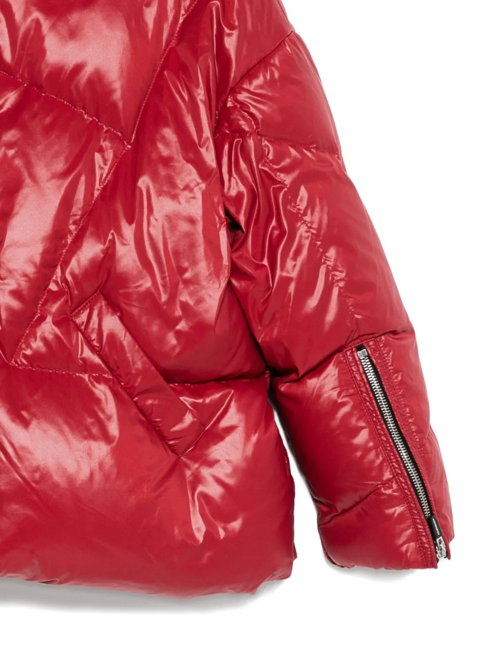 Khrisjoy Kids quilted hooded jacket Rood