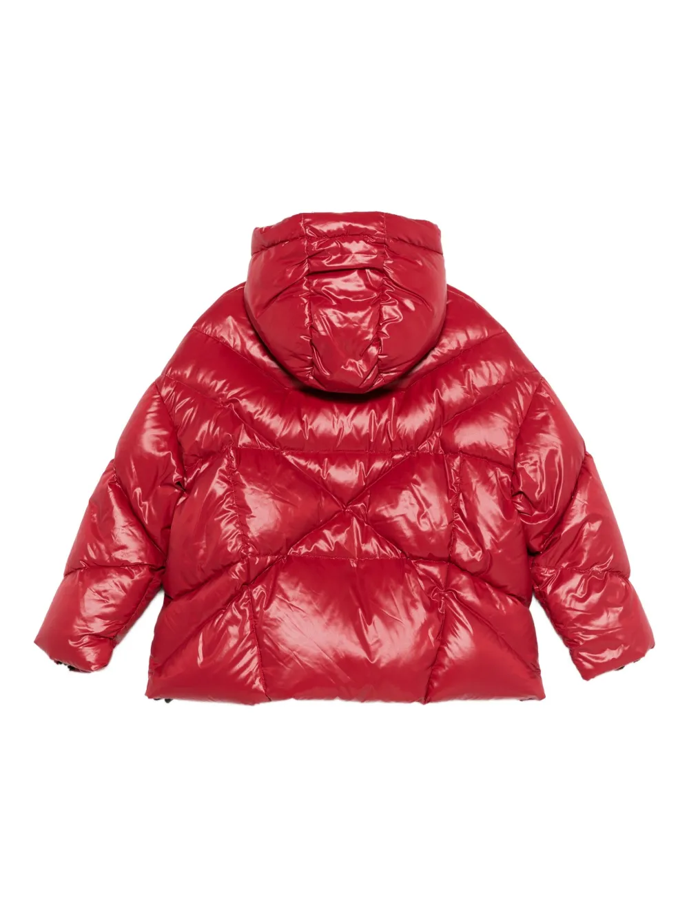 Khrisjoy Kids quilted hooded jacket Rood