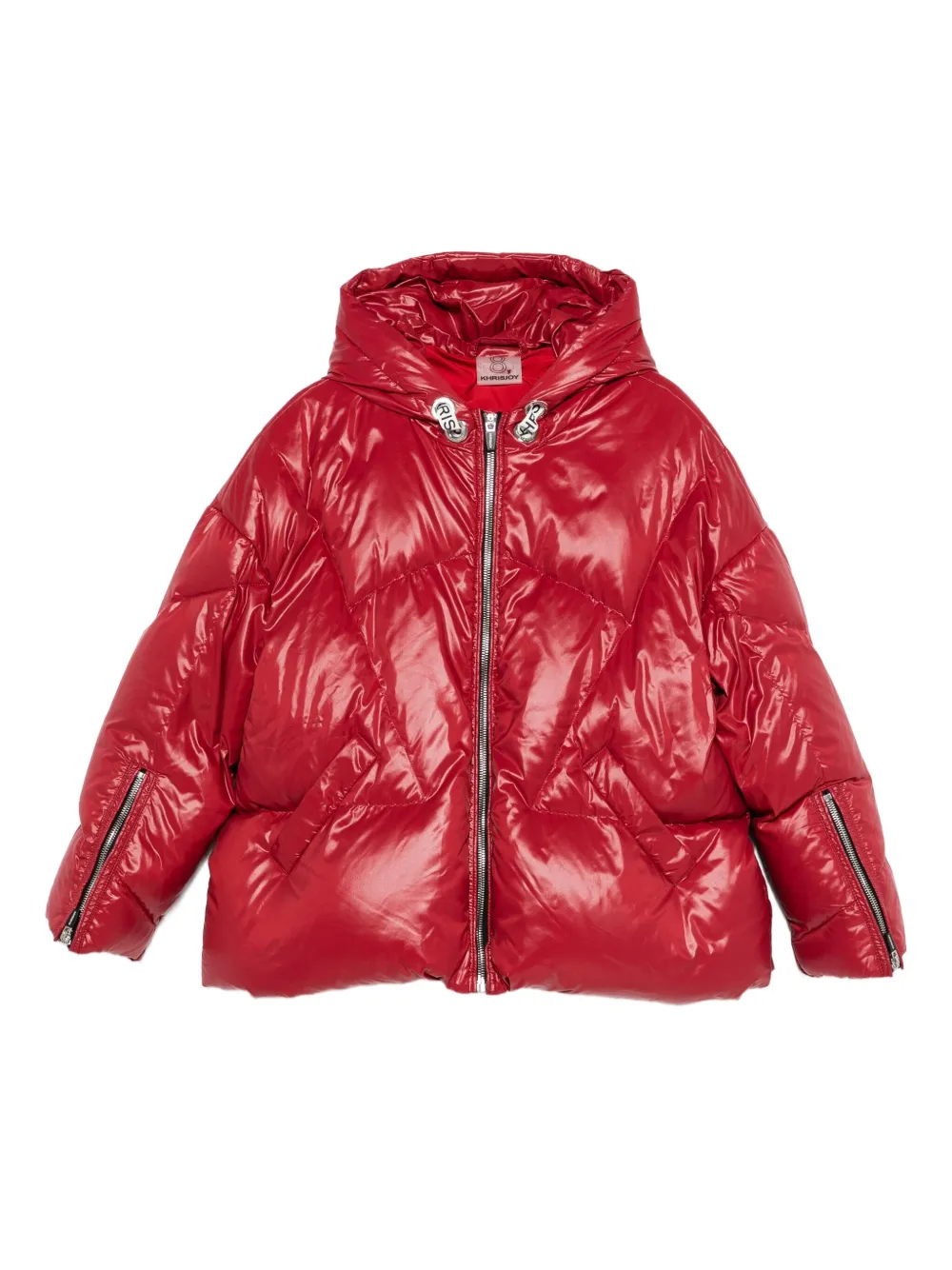 Khrisjoy Kids quilted hooded jacket Rood