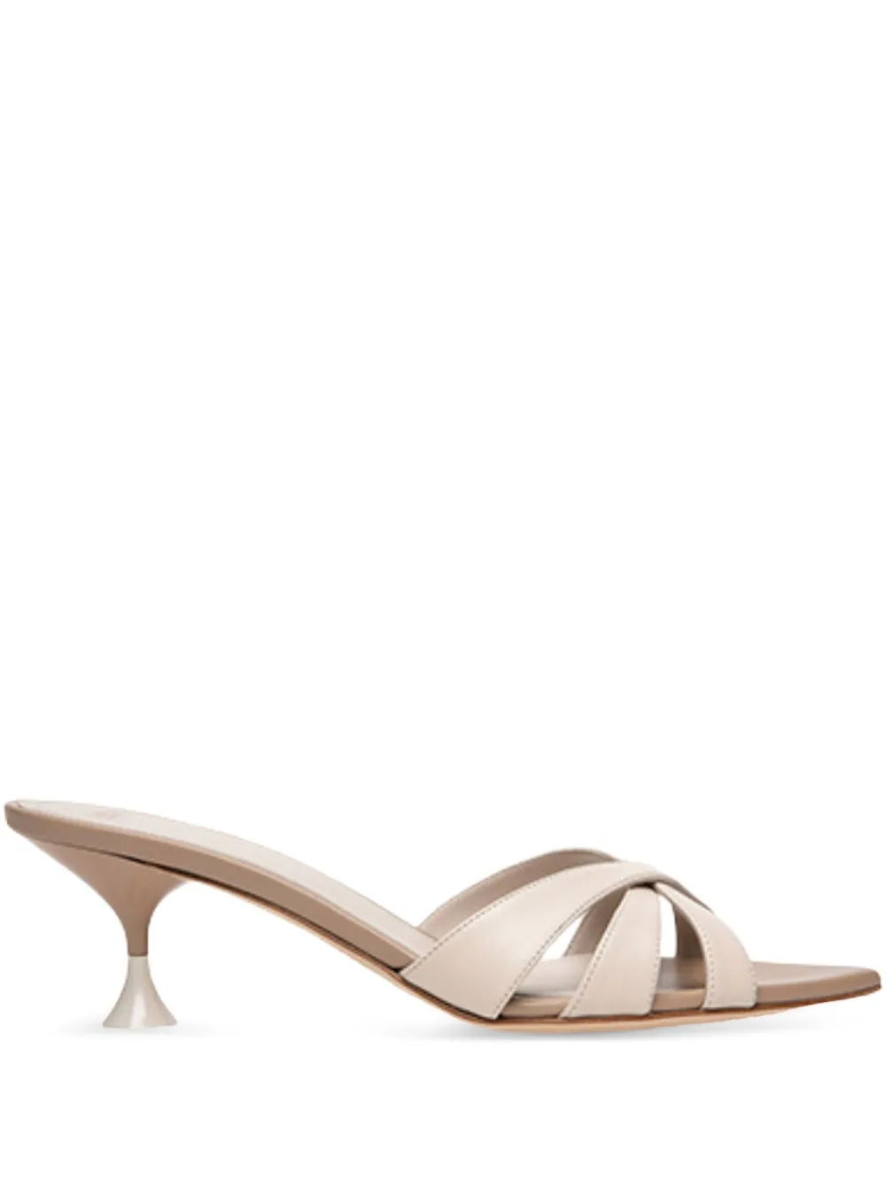 3juin 50mm criss-cross leather sandals Neutrals