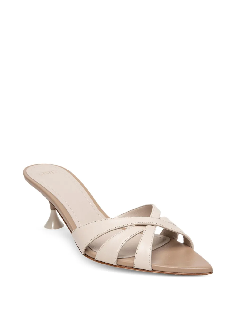 3juin 50mm criss-cross leather sandals Neutrals