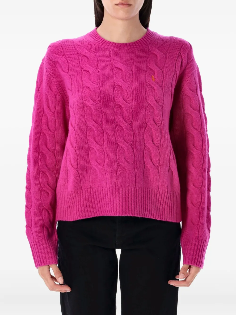 Polo Ralph Lauren cable-knit sweater Roze