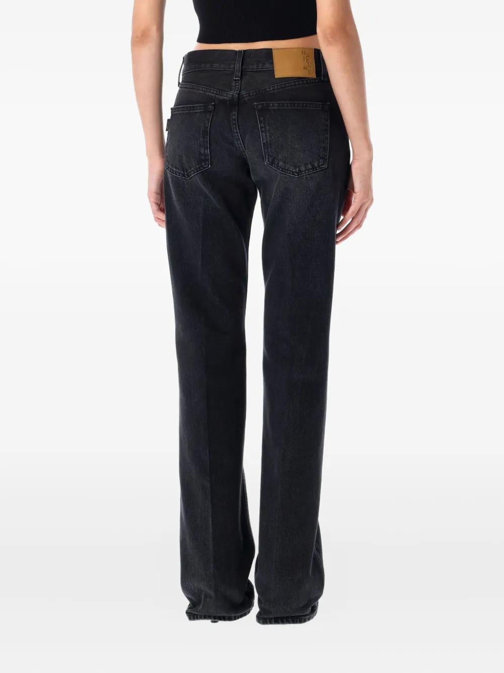 Haikure Carly mid-rise straight jeans Zwart