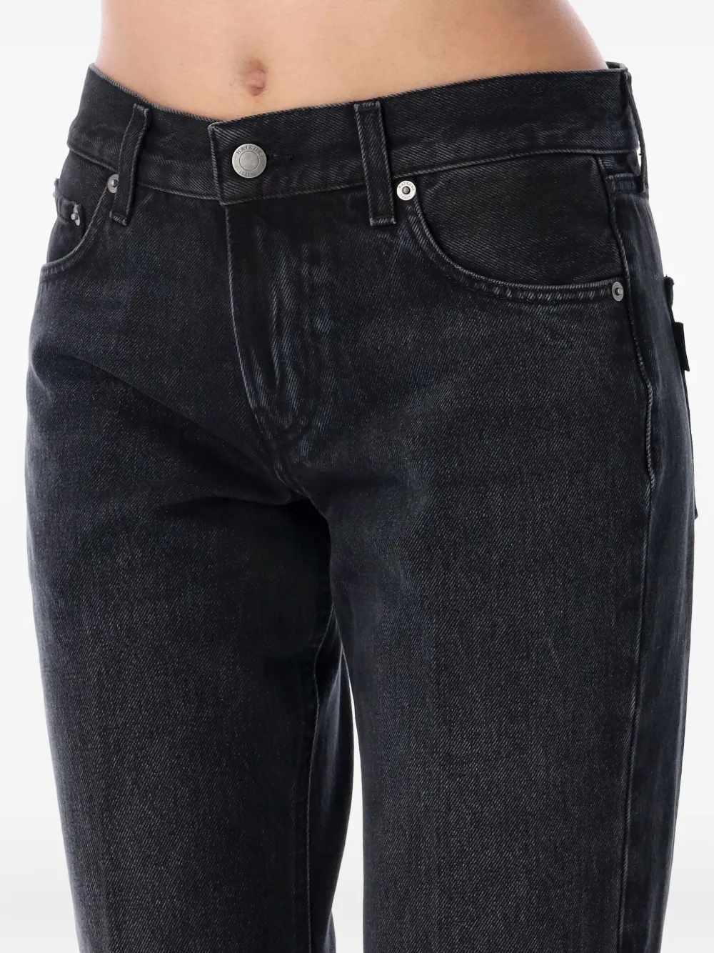 Haikure Carly mid-rise straight jeans Zwart