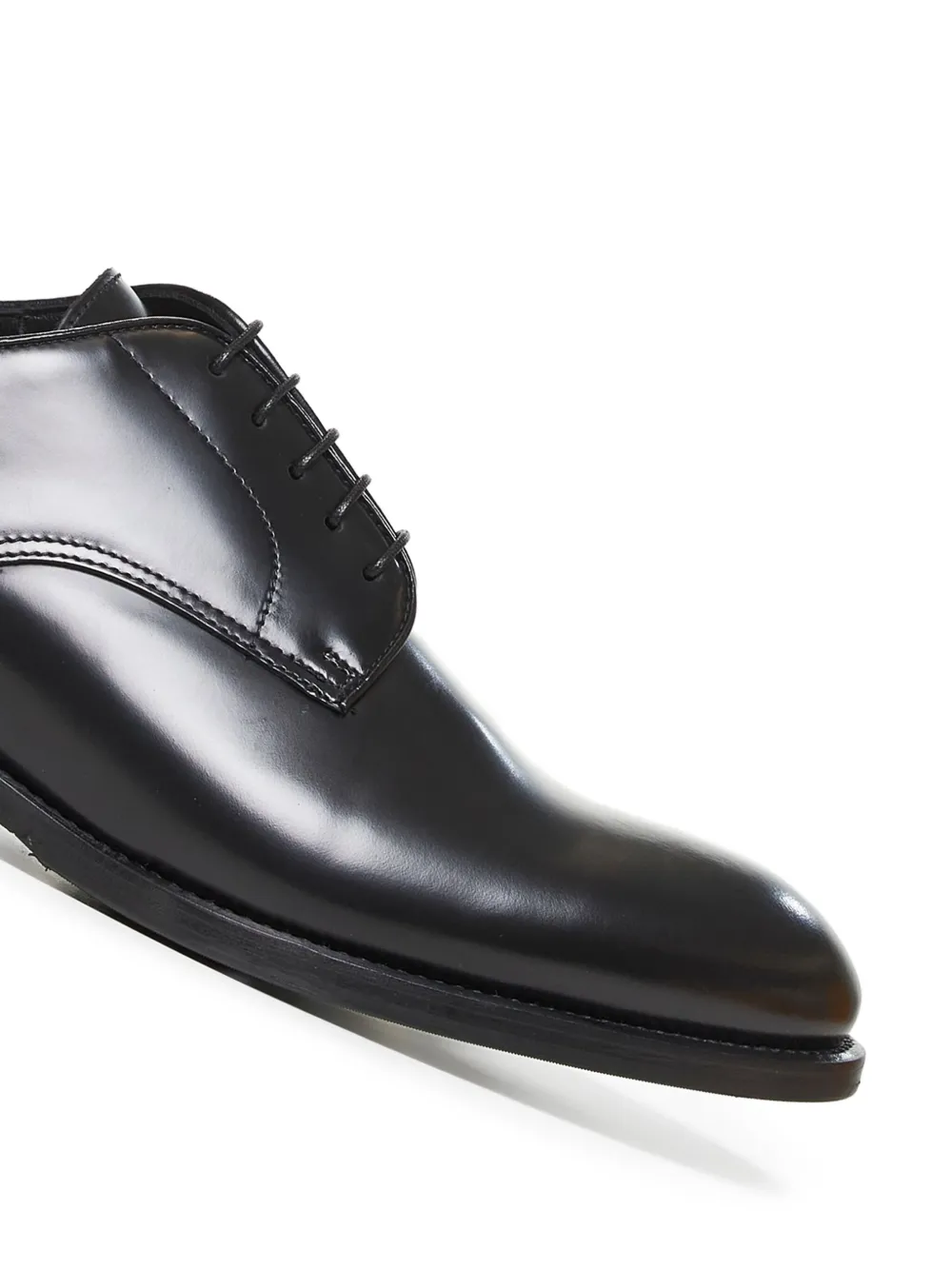 Doucal's leather lace-up Derby shoes Black