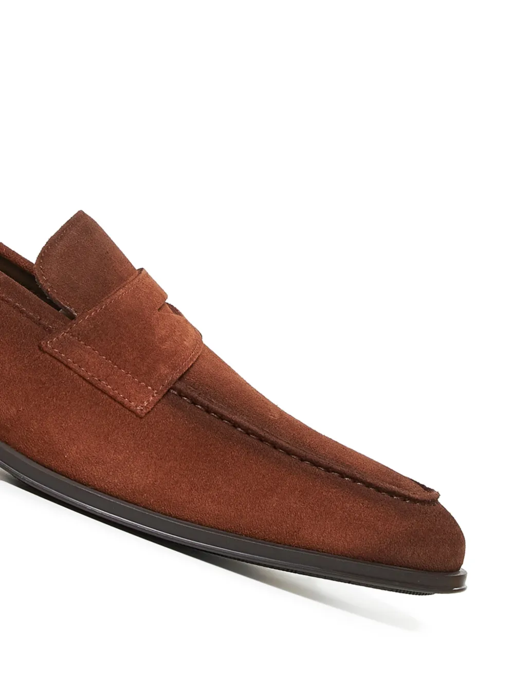 Doucal's penny suede loafers Brown