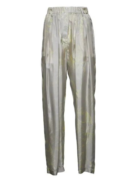 Alysi pleated floral trousers