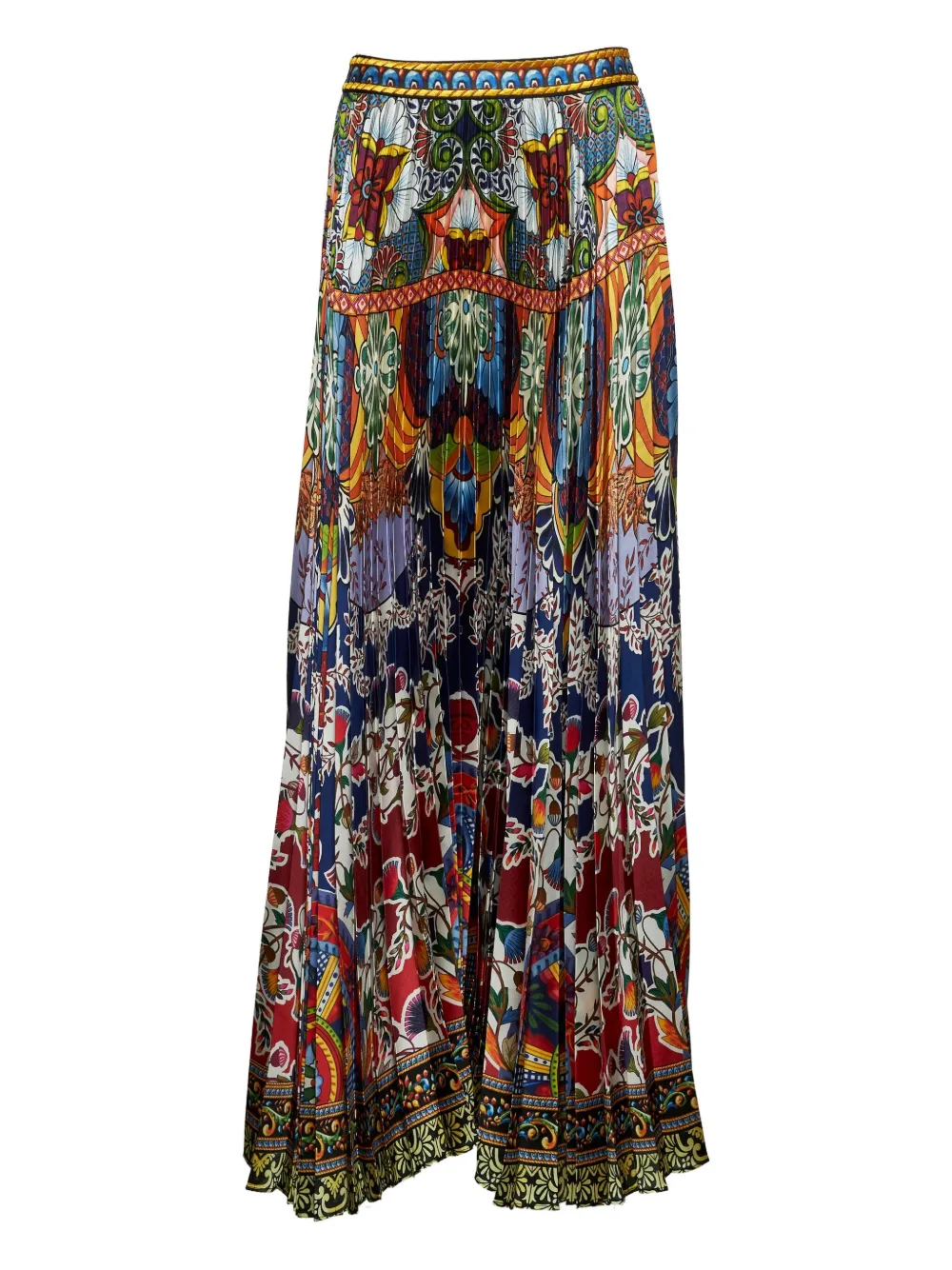 Alice And Olivia Pleated Printed Maxi Skirt