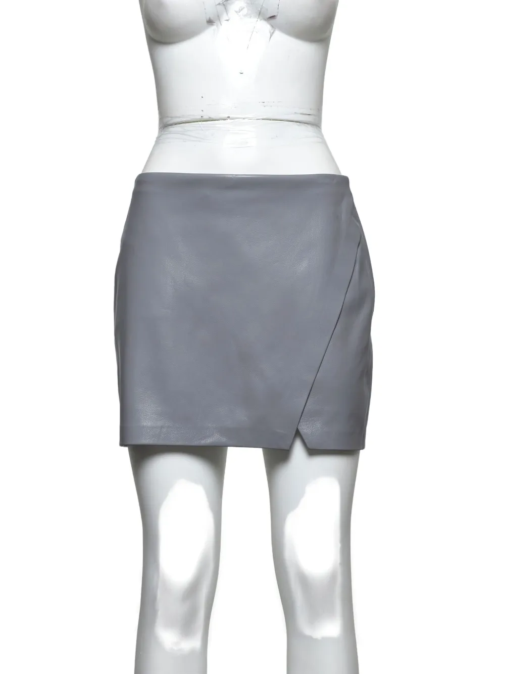 alice + olivia wrap-front mini skirt Grijs