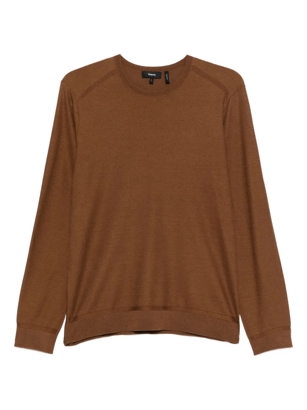 Theory Crew-neck Sweater In Brown