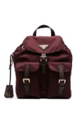 Prada Vela buckled drawstring backpack - Red