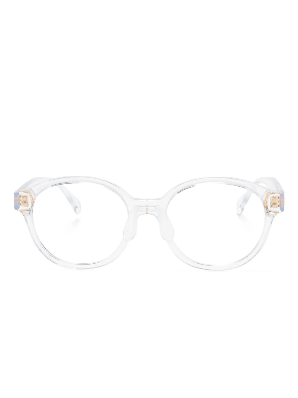 Versace Kids Bril met rond montuur Beige