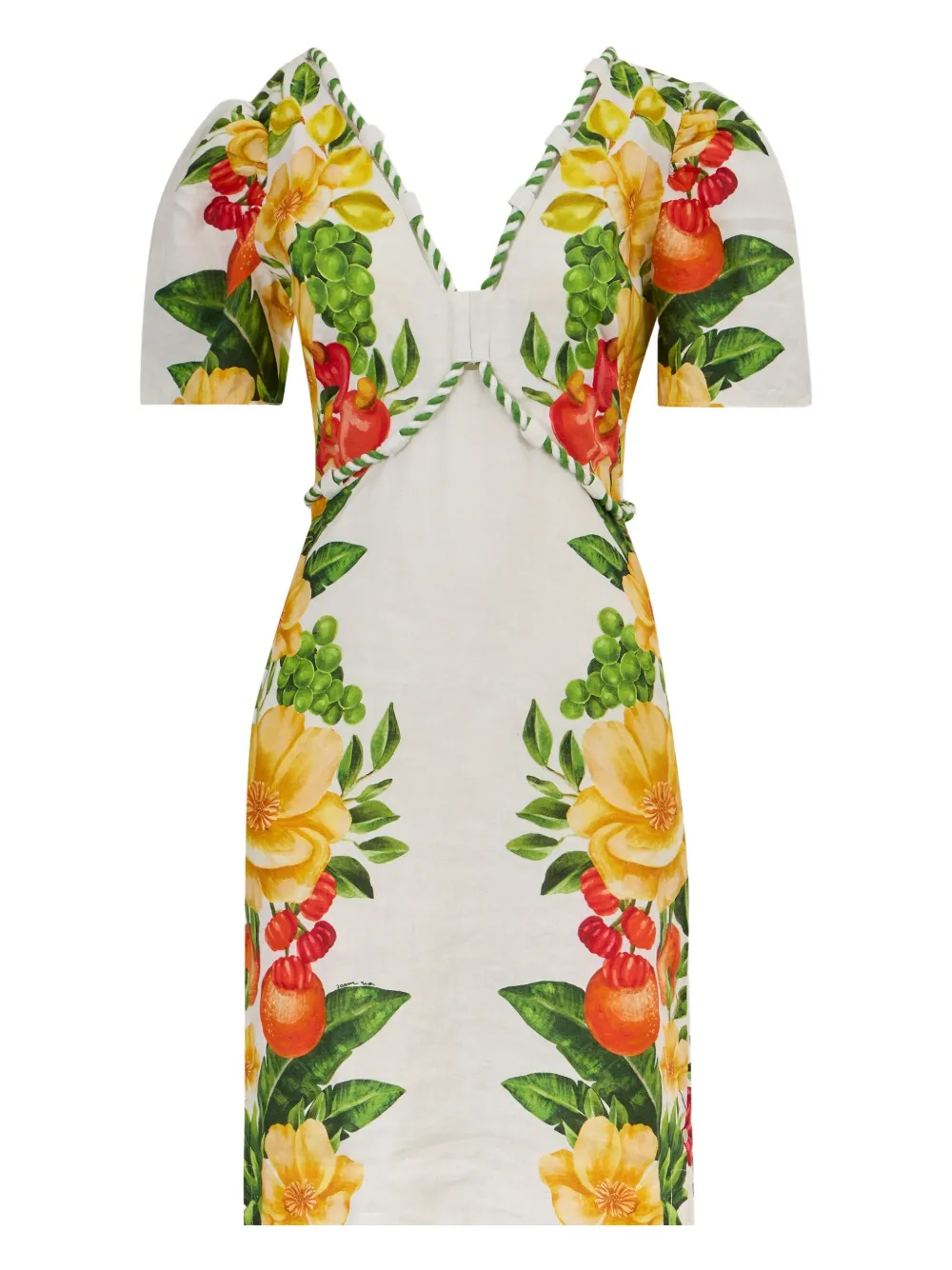 FARM Rio floral-print puff-sleeve maxi dress - ホワイト FARM Rio floral-print puff-sleeve maxi dress - ホワイト