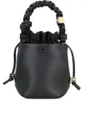 GANNI mini Bou braided-handle bucket bag - Black