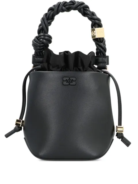 GANNI mini Bou braided-handle bucket bag