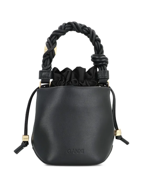 GANNI ミニバケットバッグ A6619 099BLACK GANNI Bou バケットバッグ ミニ | ブラック | FARFETCH JP
