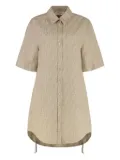 FENDI FF-pattern drawstring dress - Neutrals