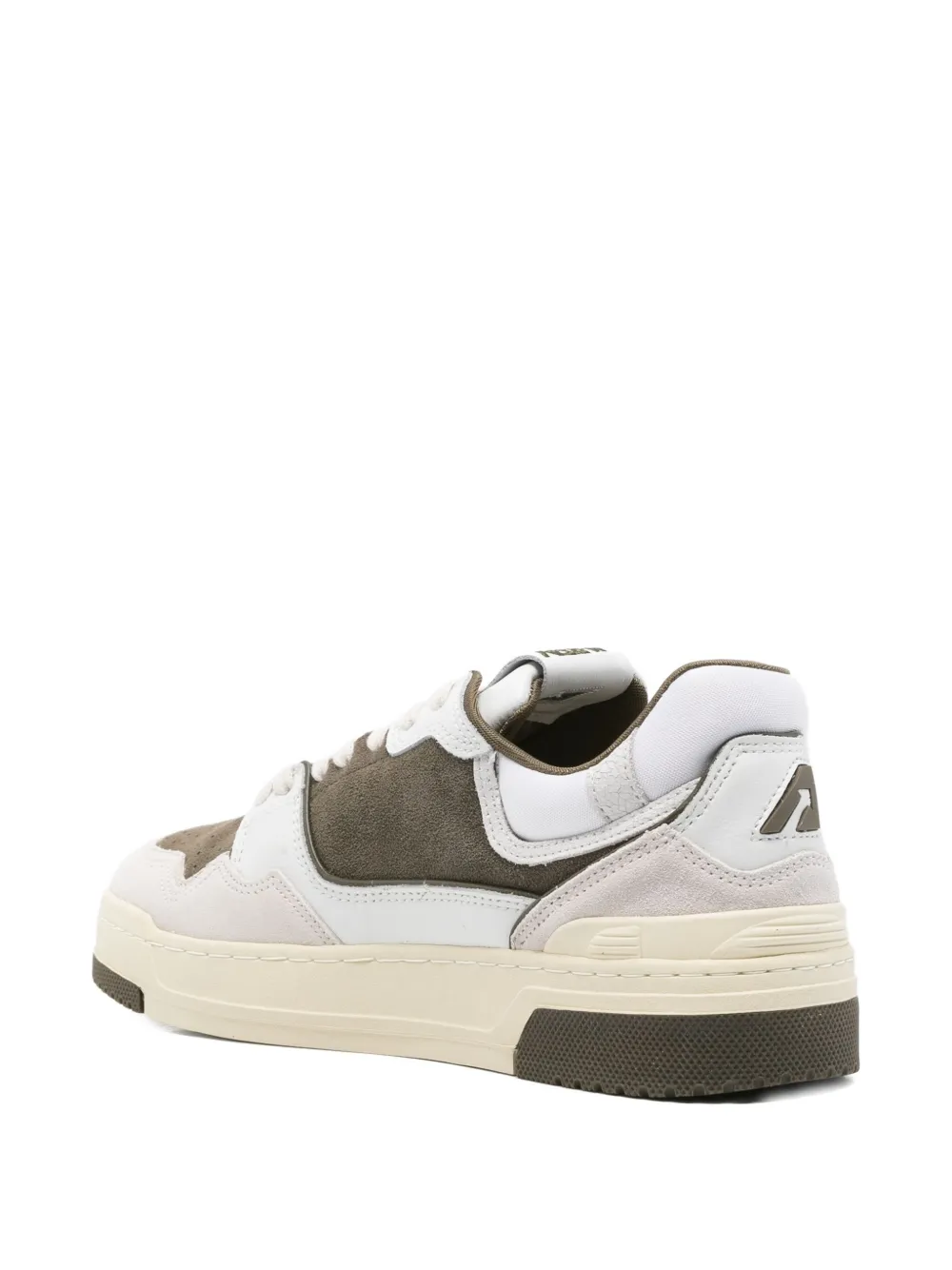 Autry leather panelled trainers White