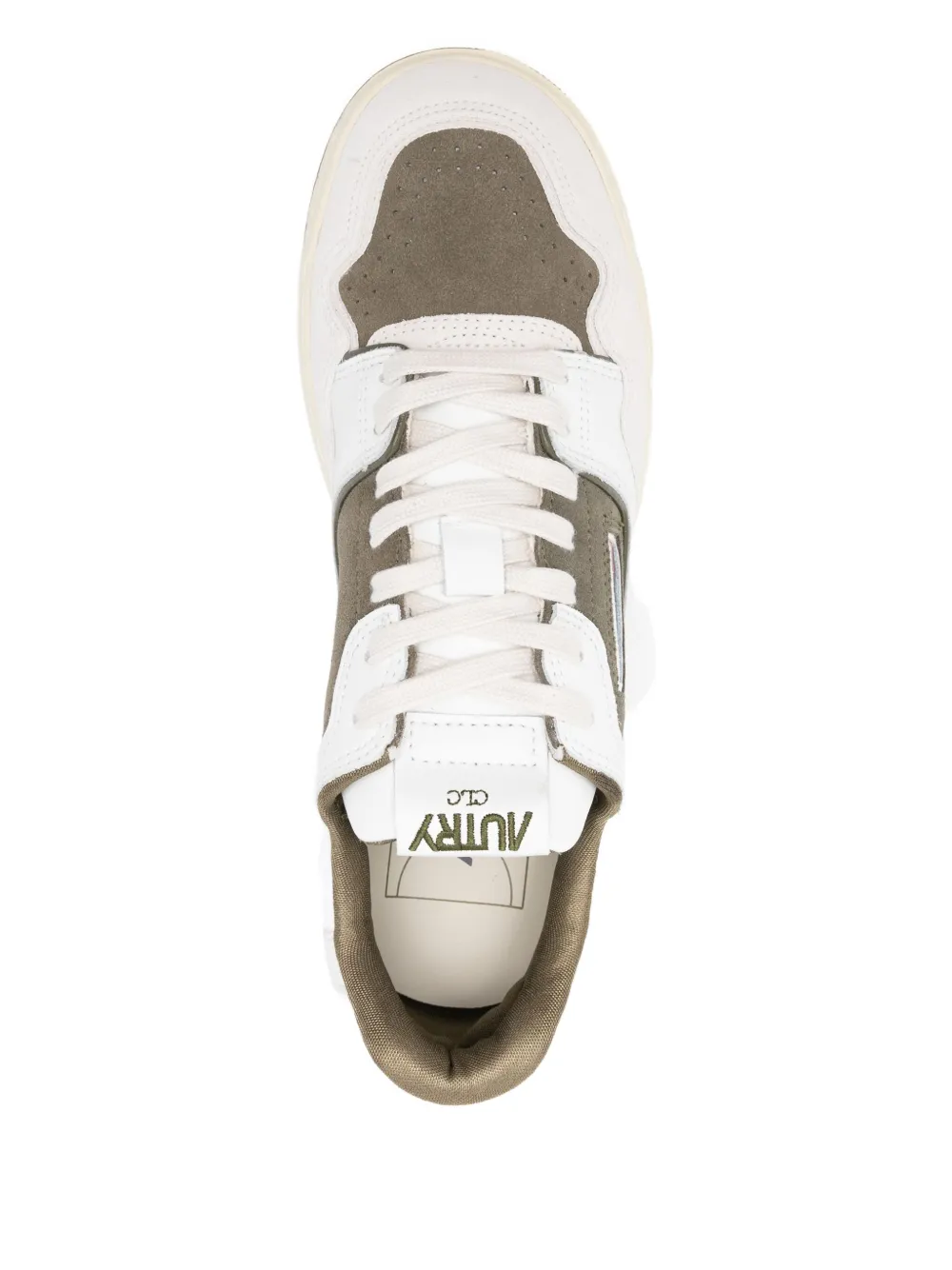 Autry leather panelled trainers White