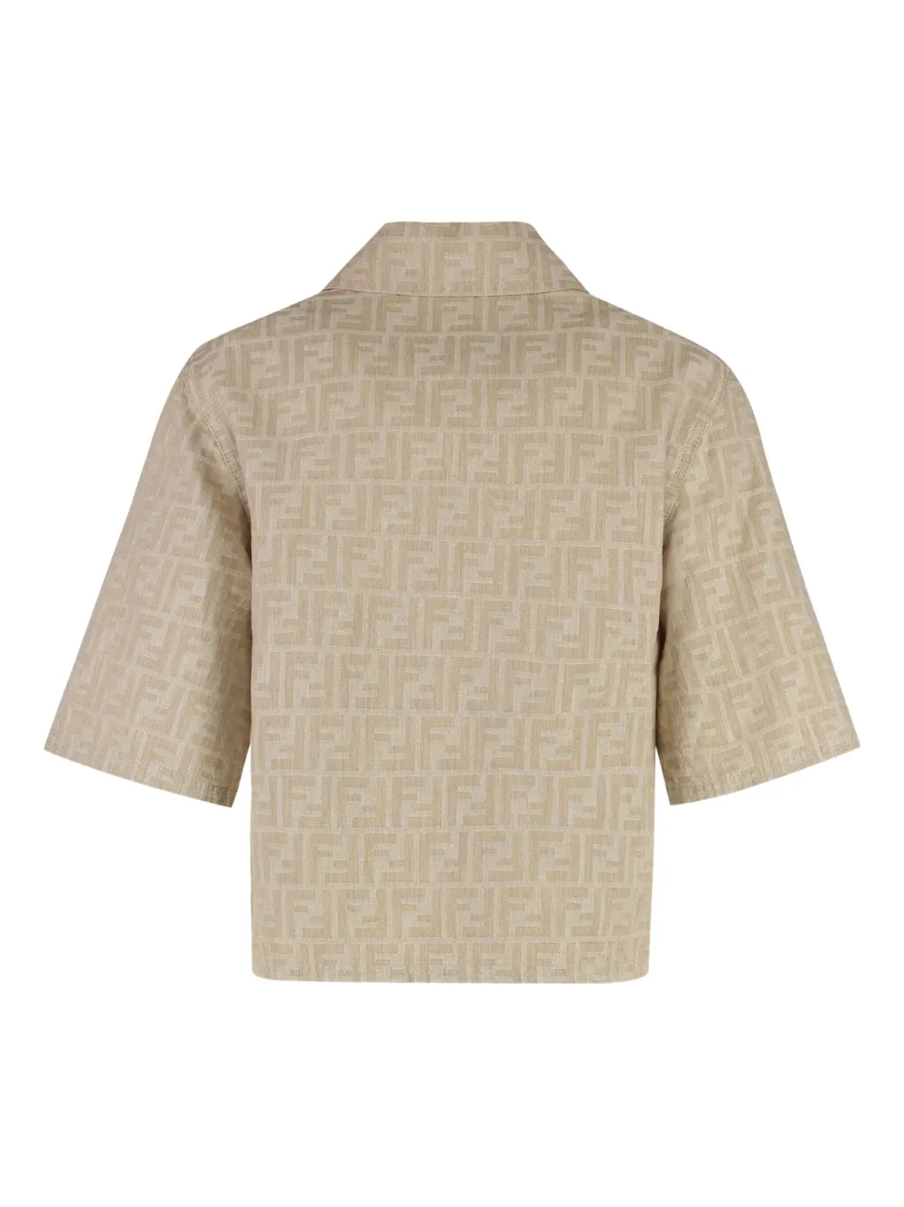 FENDI FF-motif zip-front jacket Bruin
