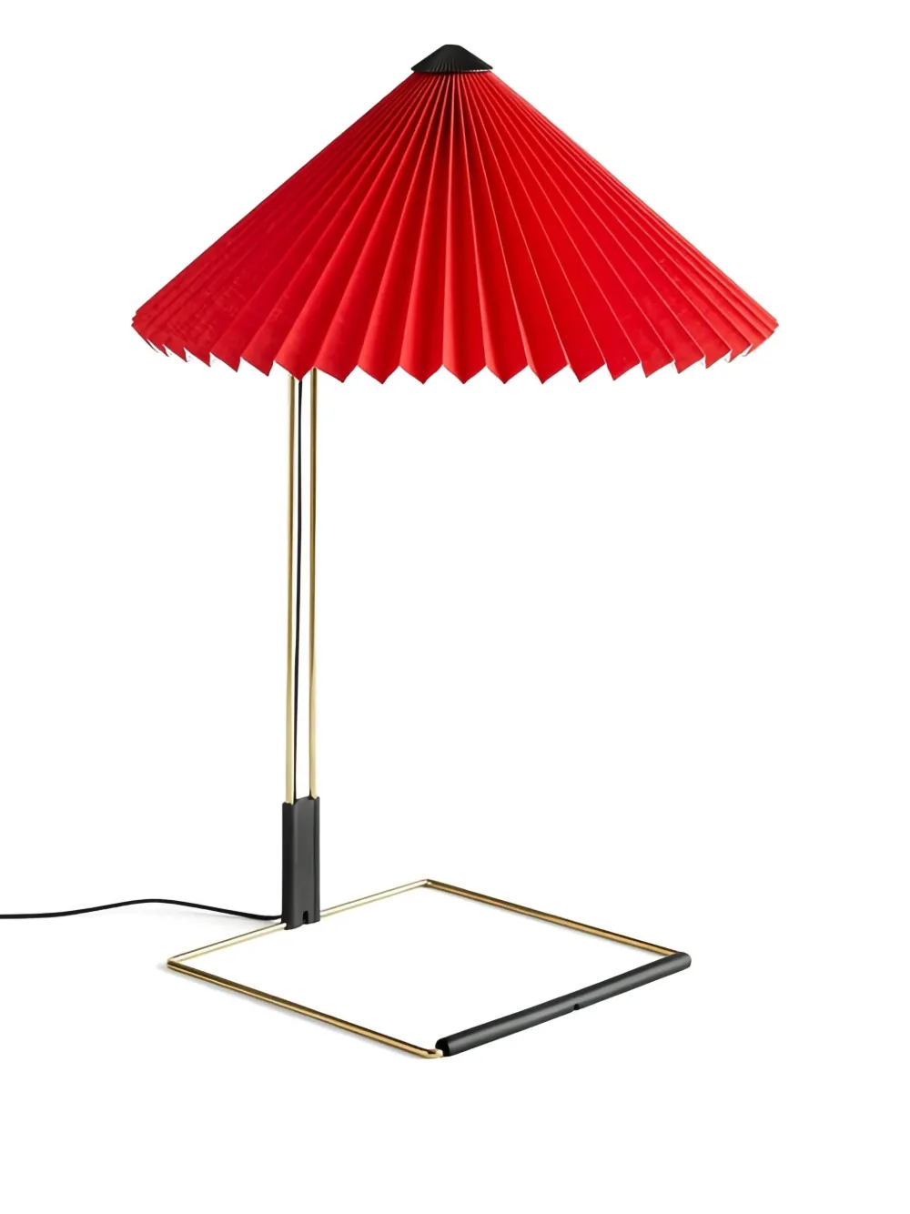 Hay Matin Pleated Shade Table Lamp In Red