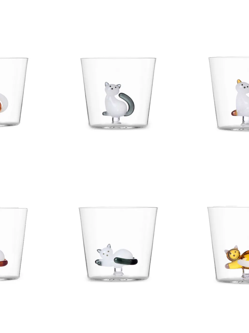 Ichendorf Milano Tabby Cat tumblers (set of six) | Tableware | Image 2