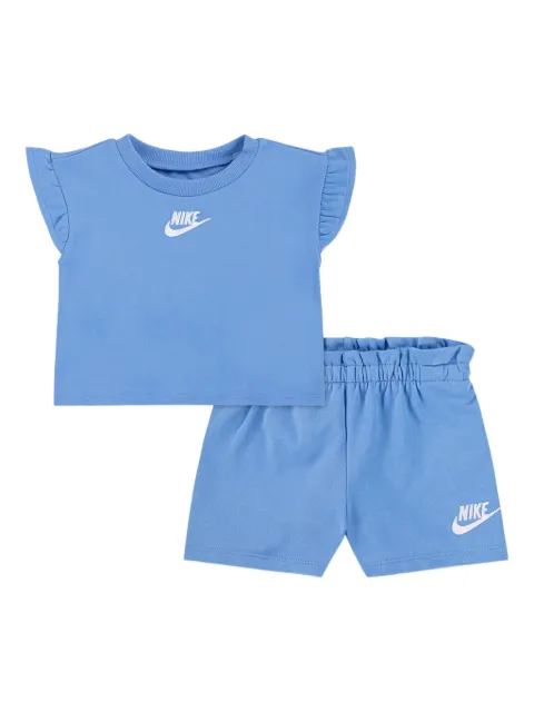 Nike Kids logo-embroidered shorts set