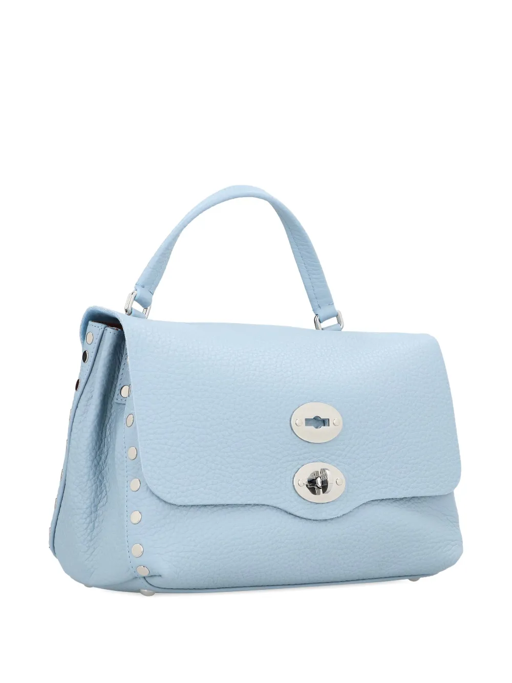 Zanellato Postina kleine shopper verfraaid met studs Blauw