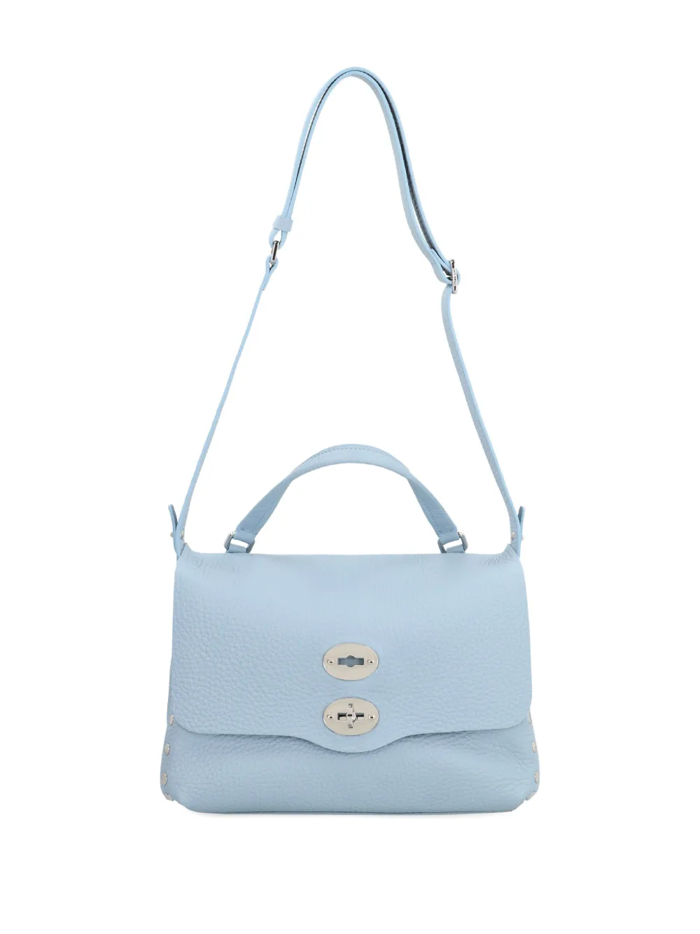 Zanellato Postina kleine shopper verfraaid met studs Blauw