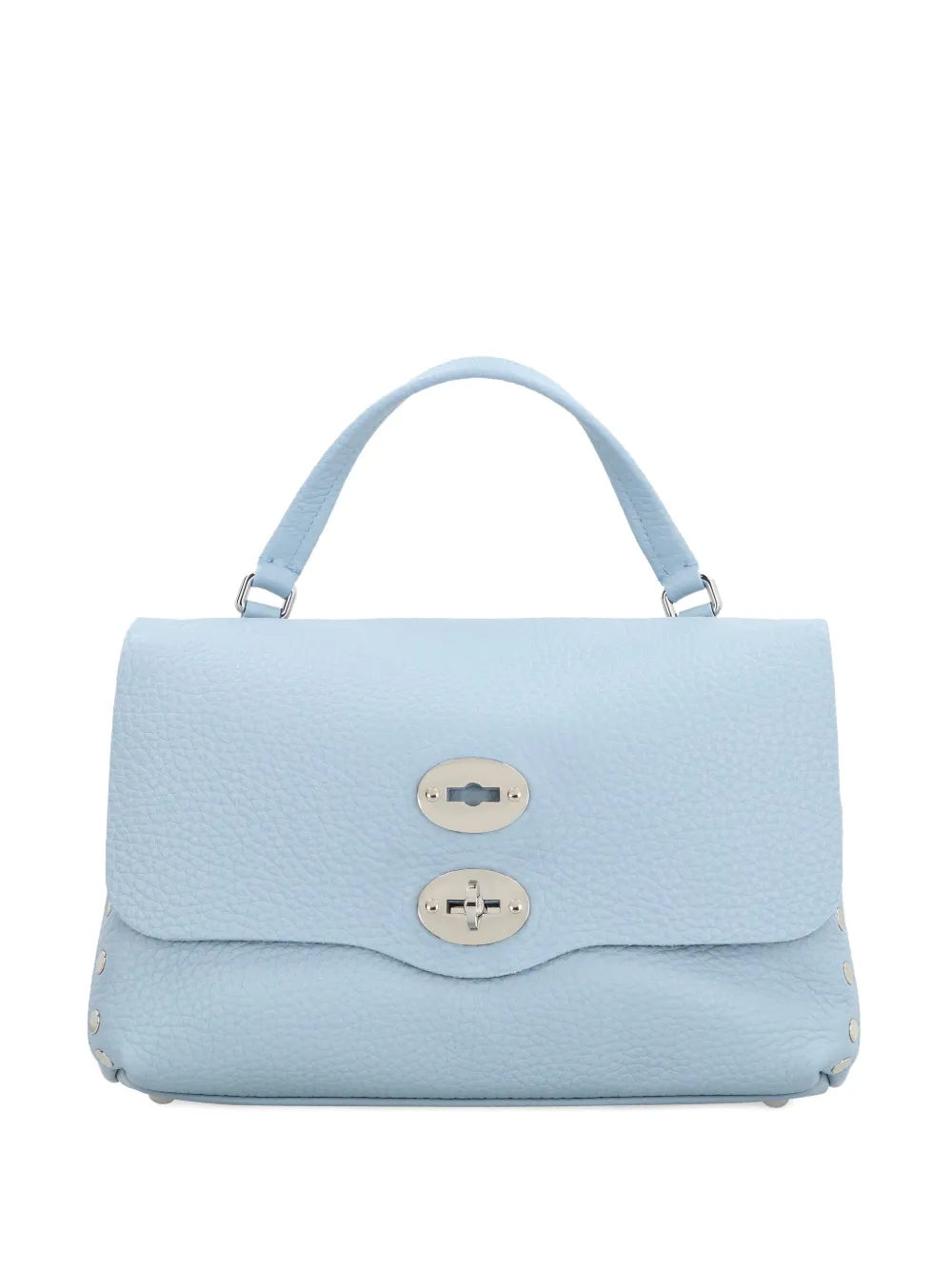 Zanellato small Postina stud-embellished flap tote bag Blauw