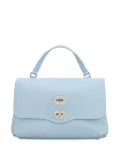 Zanellato small Postina stud-embellished flap tote bag - Blue