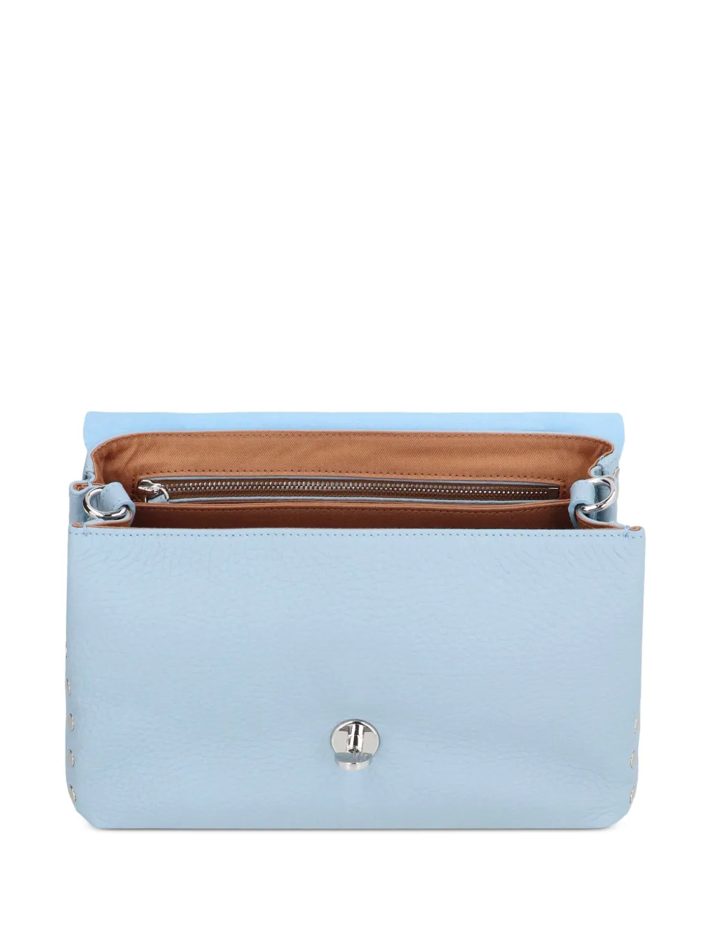 Zanellato Postina kleine shopper verfraaid met studs Blauw