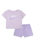 Nike Kids logo-print elasticated-waist short set - Purple