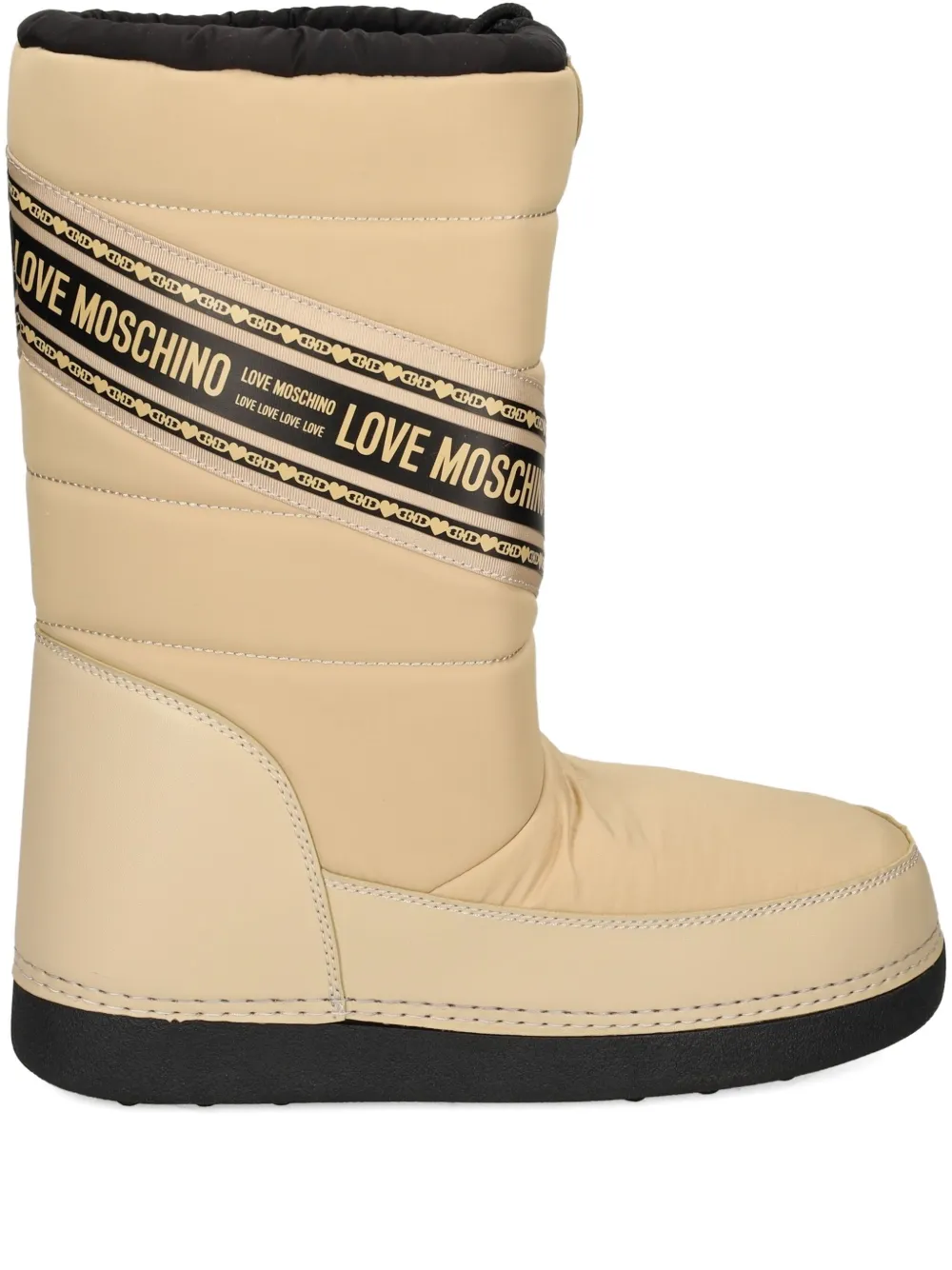 Love Moschino logo-print snow boots Neutrals