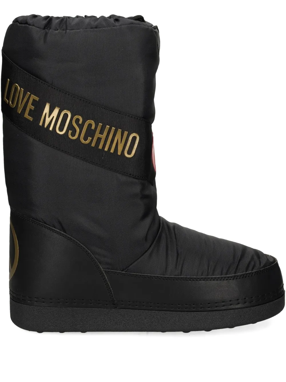 Love Moschino logo-print snow boots Black