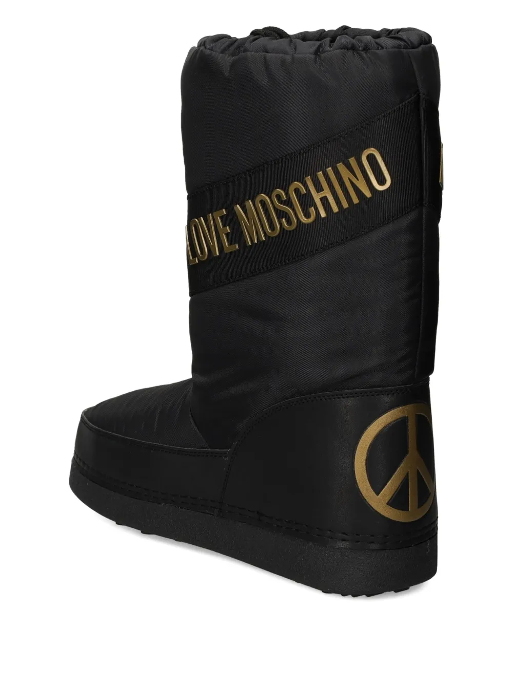 Love Moschino logo-print snow boots Black