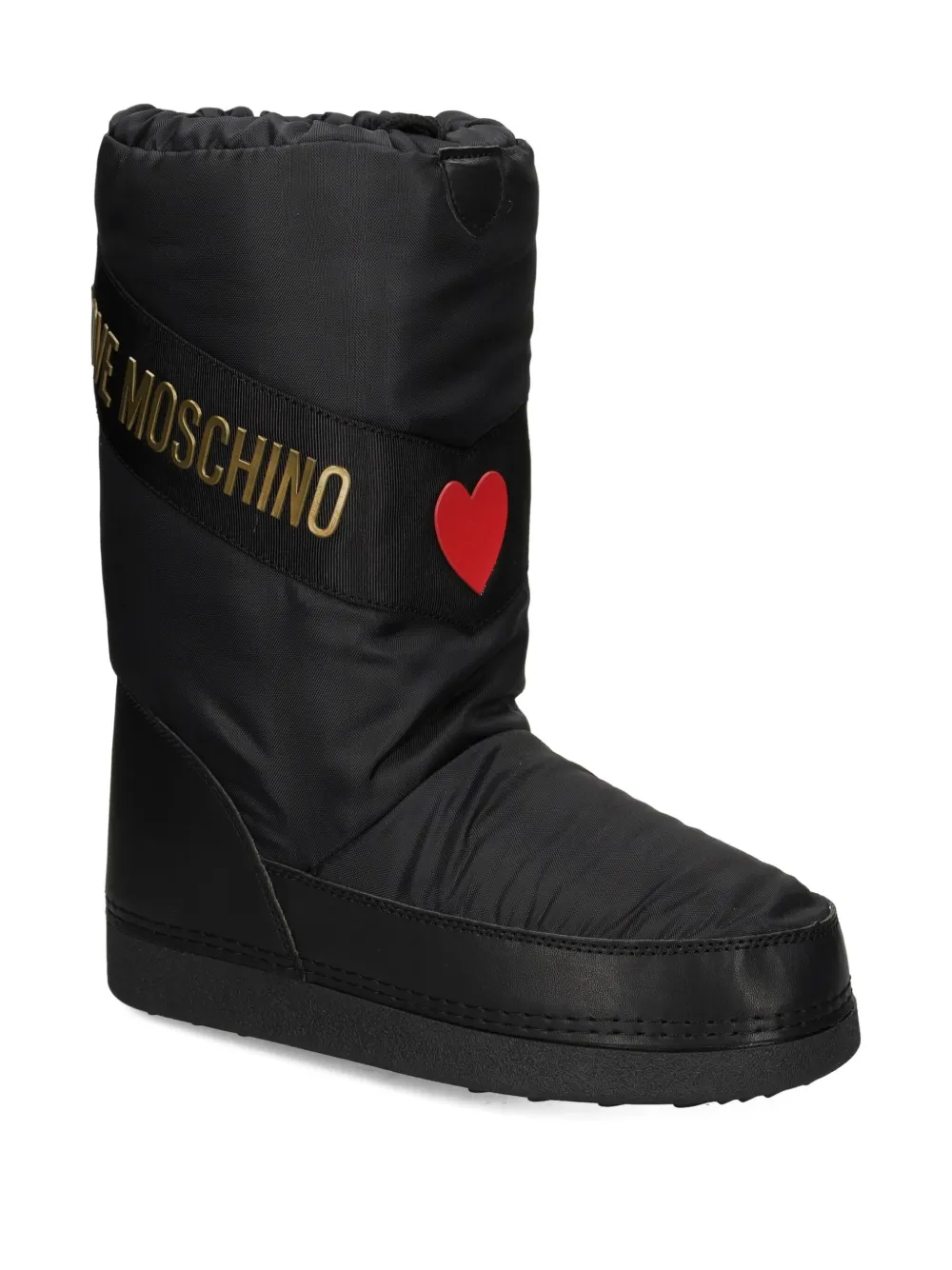 Love Moschino logo-print snow boots Black