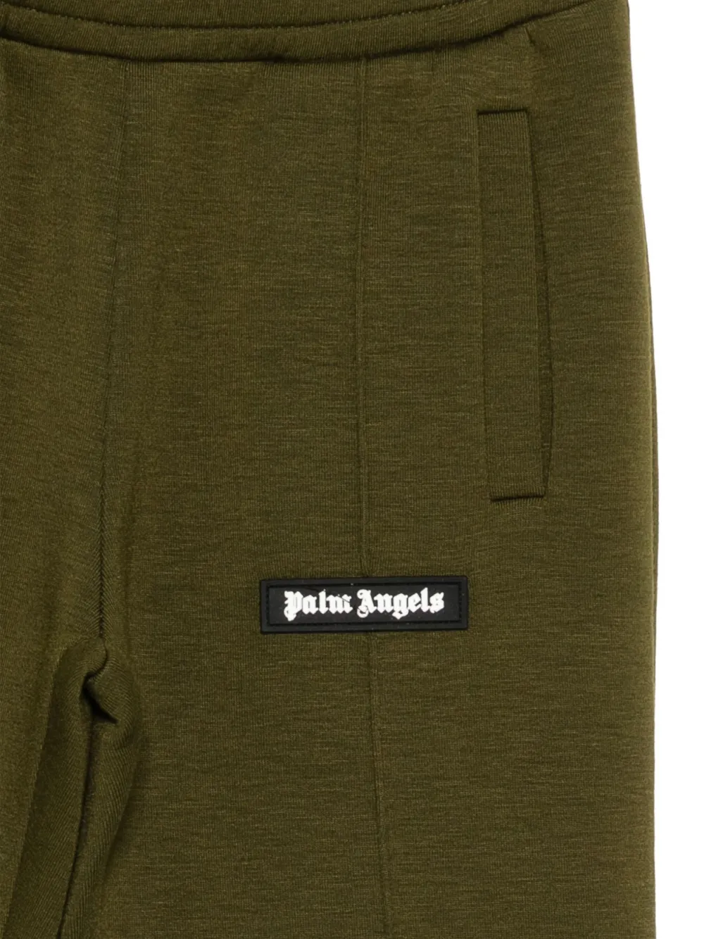 Palm Angels Kids logo-patch track pants Groen