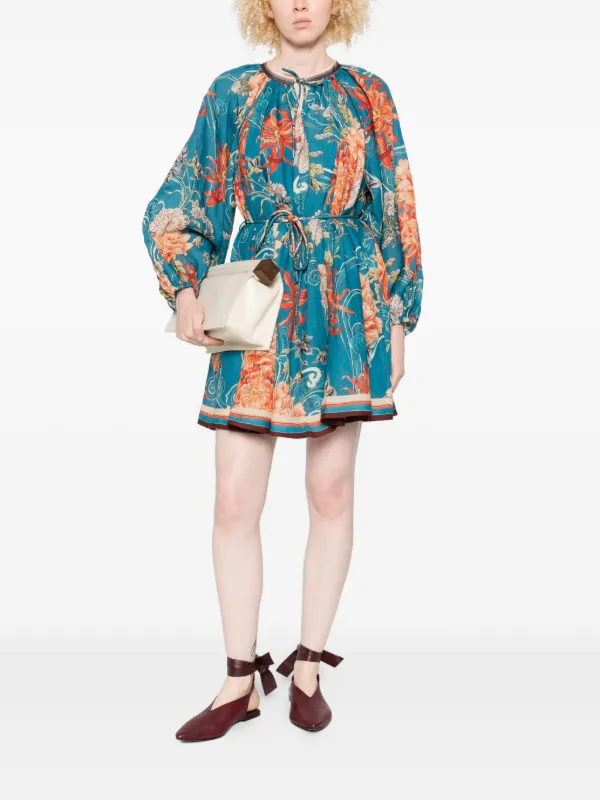 ALEMAIS Fletcher floral-print Mini Dress | Blue | FARFETCH ALEMAIS Fletcher floral-print Mini Dress | Blue | FARFETCH