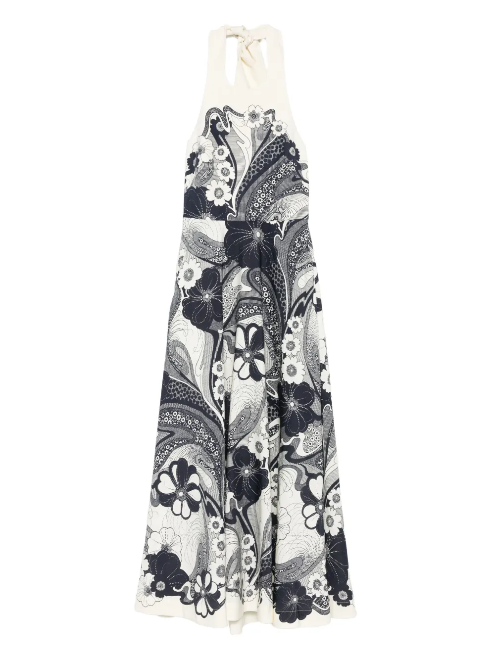 floral-print halter-neck maxi dress