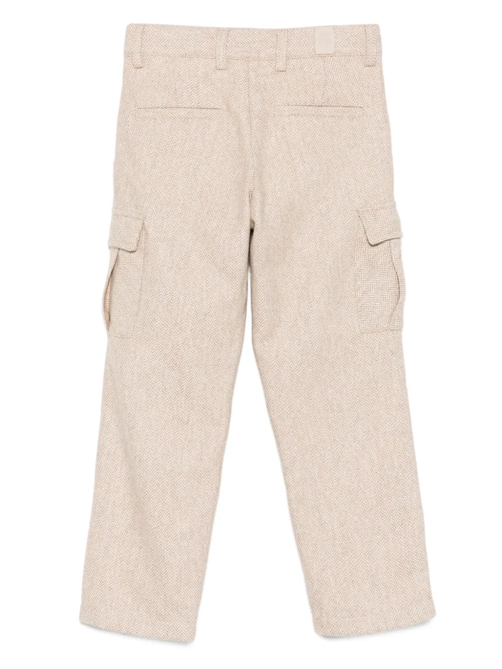 Eleventy Kids herringbone-pattern cargo trousers | Boys Casual Trousers | Image 2